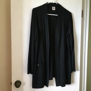 Anne Klein women's black cardigan sweater. Size L.